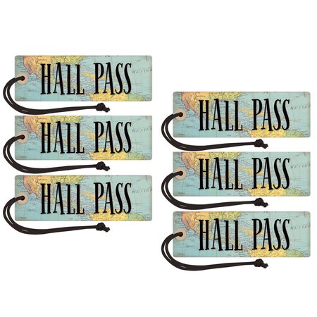 TEACHER CREATED RESOURCES Travel the Map Magnetic Hall Pass, 6PK 77476